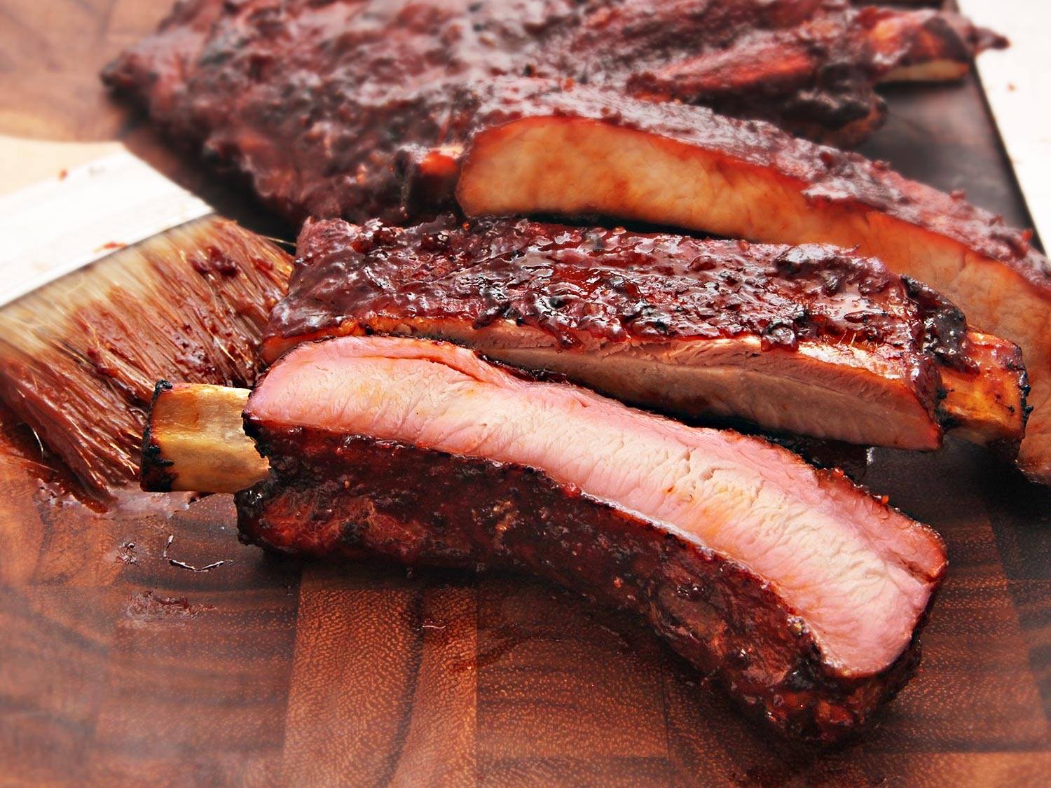St. Louis Ribs on the cutting board